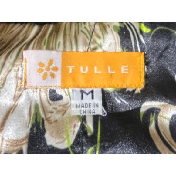 Tulle Faux Fur Black Vest Zip Up Women's Med Chic Mod Whimsigoth Cottage Glam - Picture 5 of 8